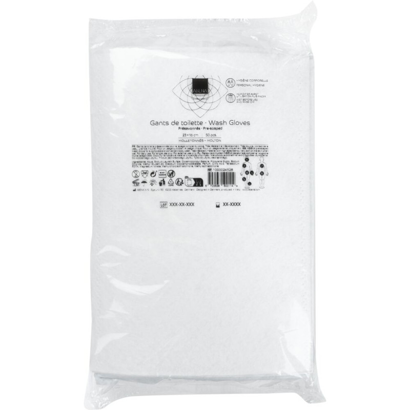 Gants de toilette ABENA packaging