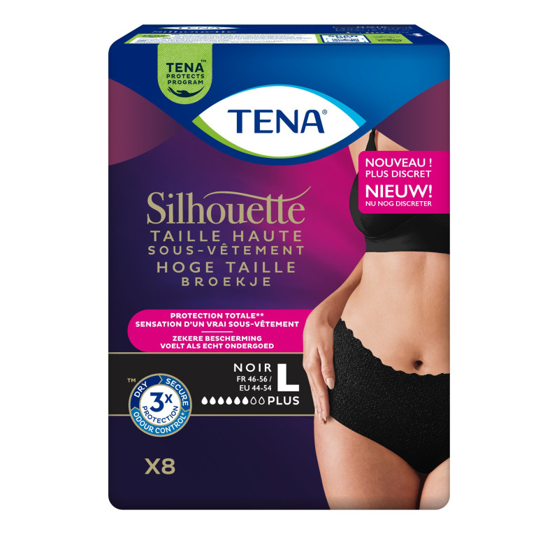 TENA Silhouette Plus taille haute noir L