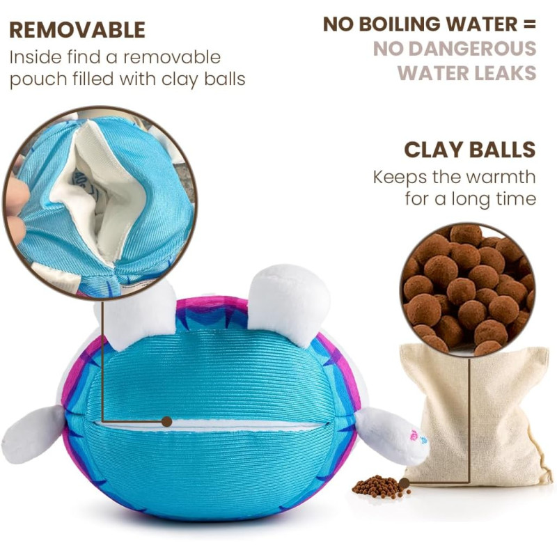 bouillotte poche de bille d'argile micro ondable