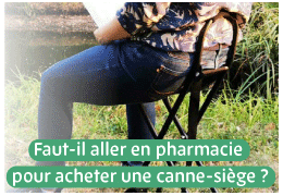 Faut-il aller en pharmacie pour acheter une canne siège ?